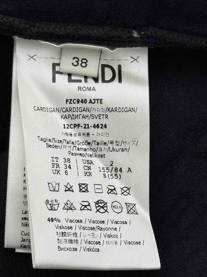 FENDI FF Jacquard Black Size US 2 Cardigan