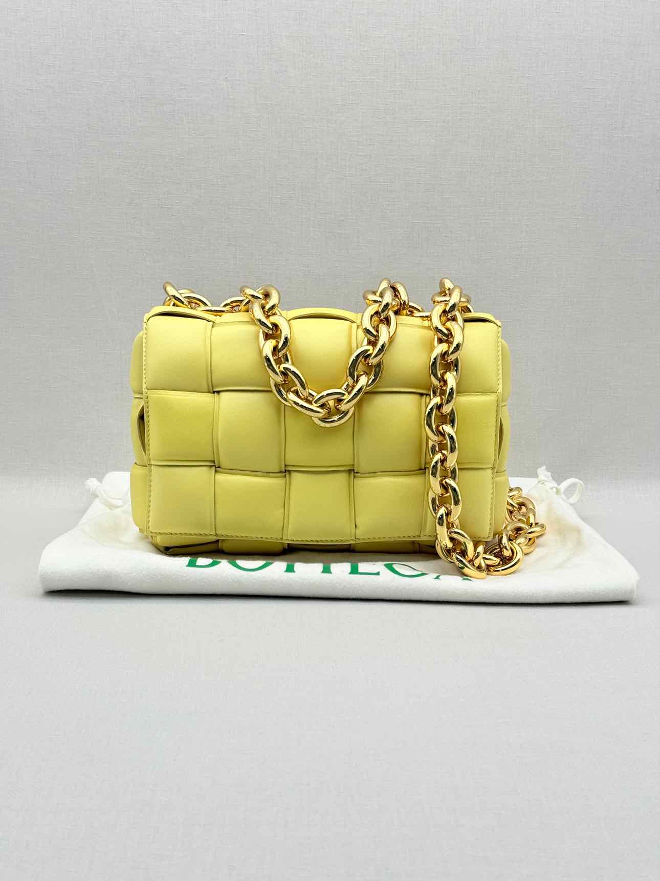 BOTTEGA VENETA Cassette Yellow Shoulder Bag