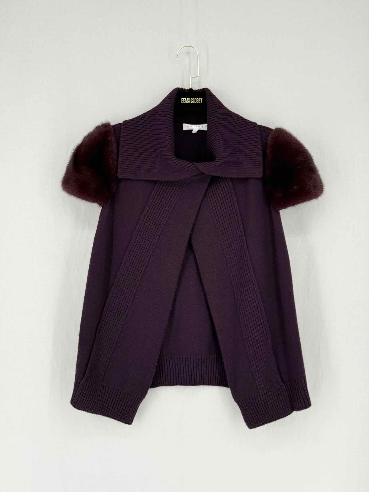 CELINE Purple Size Medium Cardigan