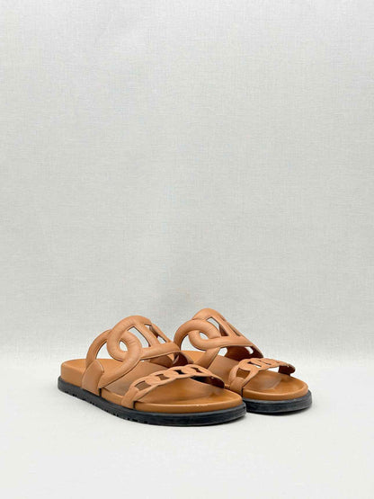 HERMES Extra Natural Size EU 38.5 Sandals