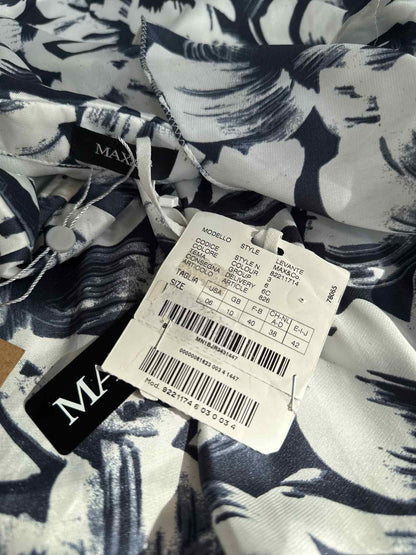 MAX & CO Blue & White Printed Size US 8 Short Dress