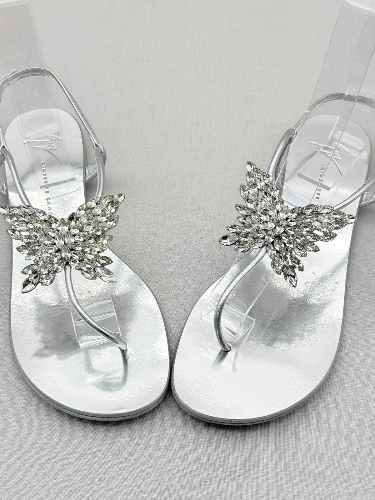 GUISEPPE ZANOTTI Silver Size EU 38.5 Sandals