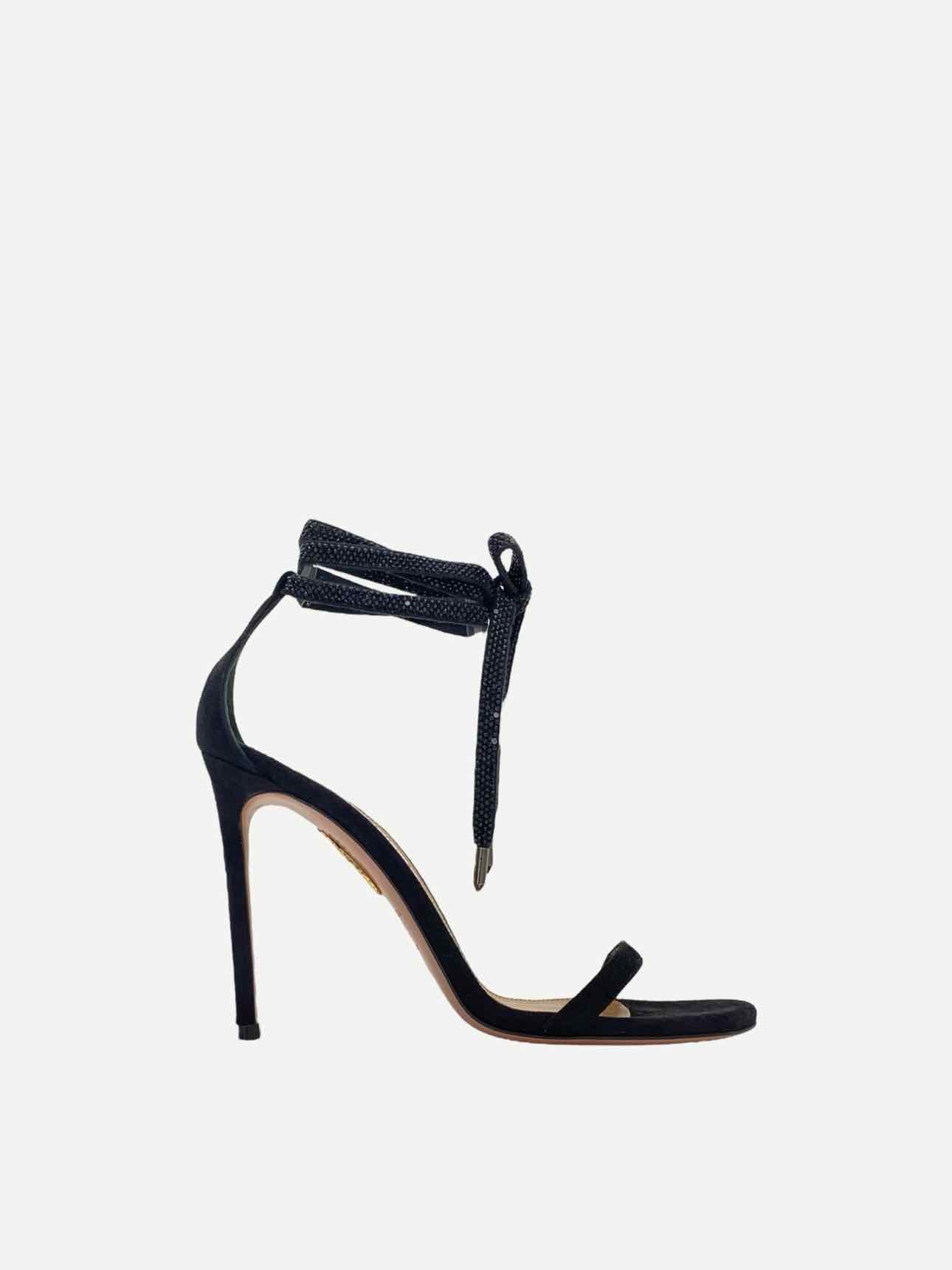 AQUAZZURA Olie Black Size EU 38.5 Heeled Sandals