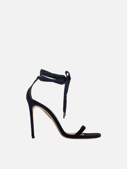 AQUAZZURA Olie Black Size EU 38.5 Heeled Sandals