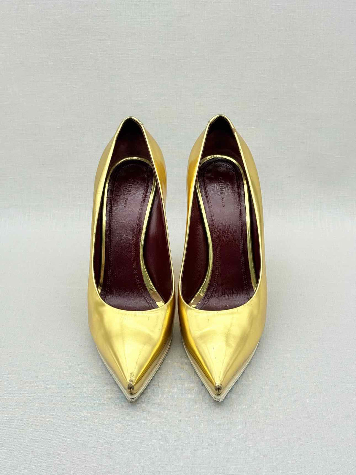 CELINE Metallic Gold Size EU 38.5 Wedges