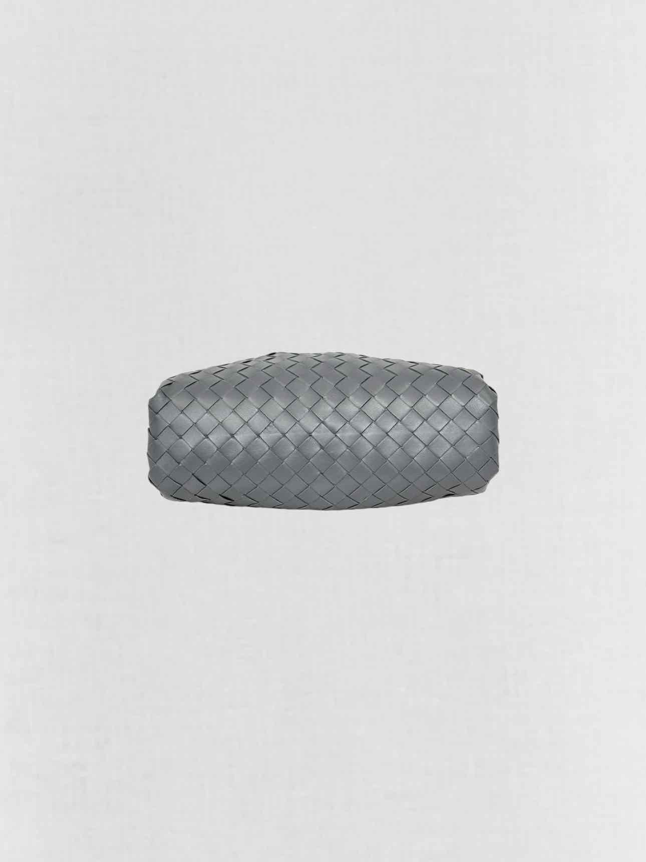 BOTTEGA VENETA Pouch Grey Intrecciato Clutch