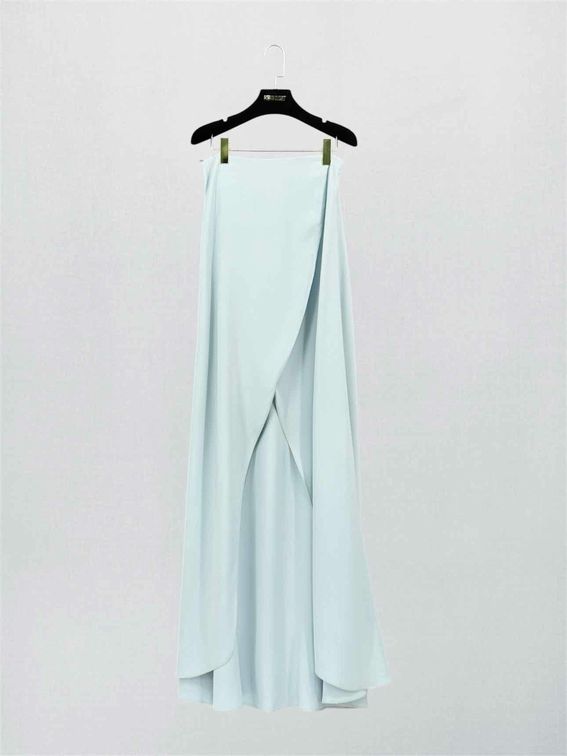 CHLOE Pale Blue Size US 4 Long Skirt