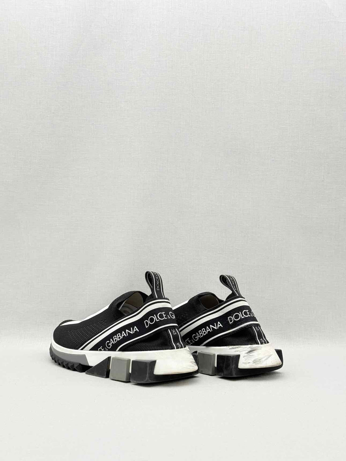 DOLCE & GABBANA Black & White Size EU 38.5 Sneakers