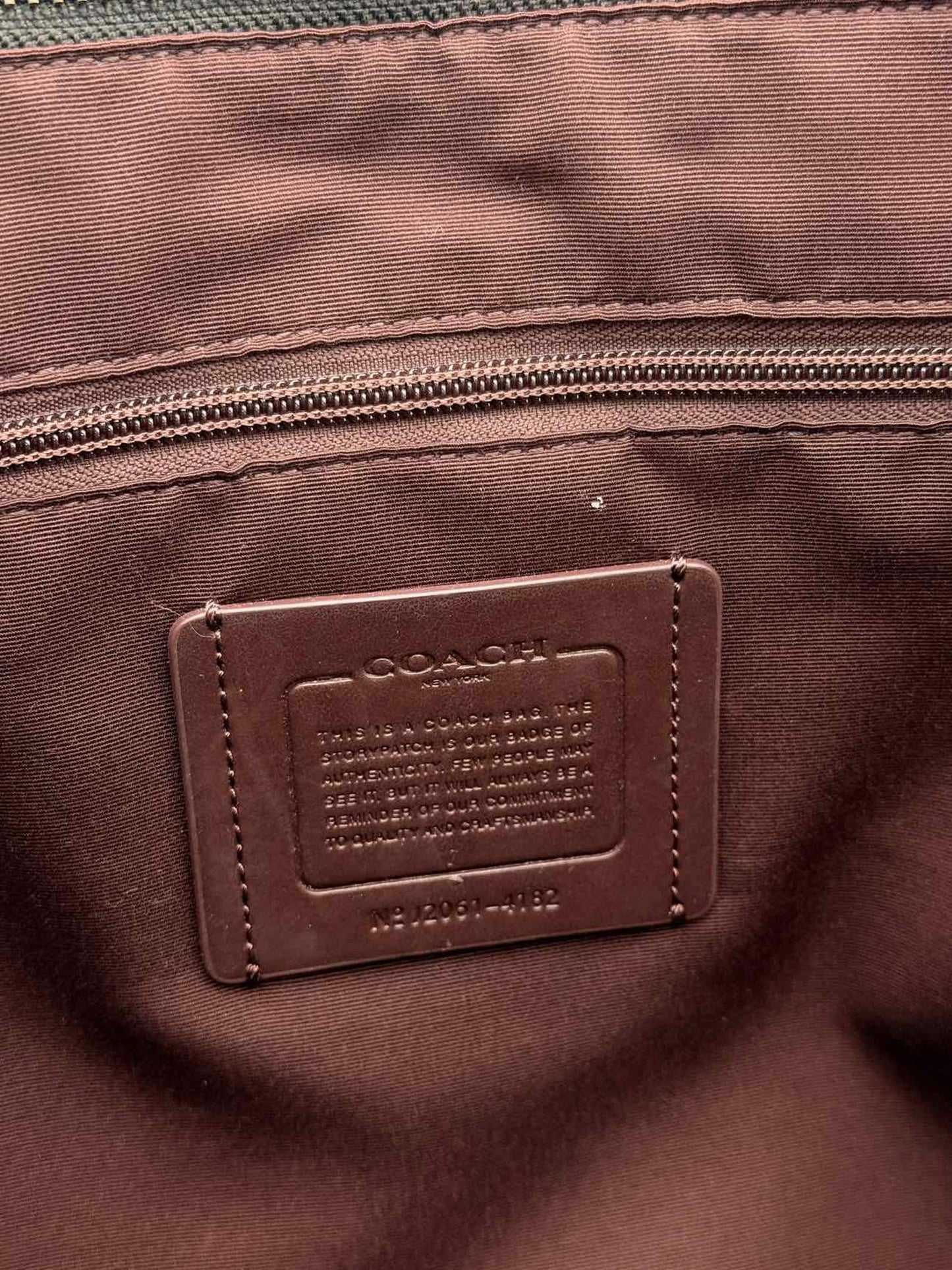 COACH Beckett Slim Black Signature Laptop Bag