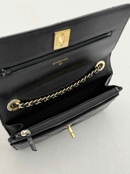 CHANEL Trendy CC WOC Black Quilted Shoulder Bag