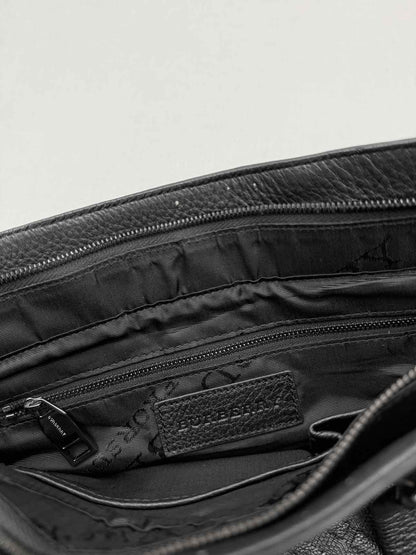 BURBERRY Black Quilted Messenger