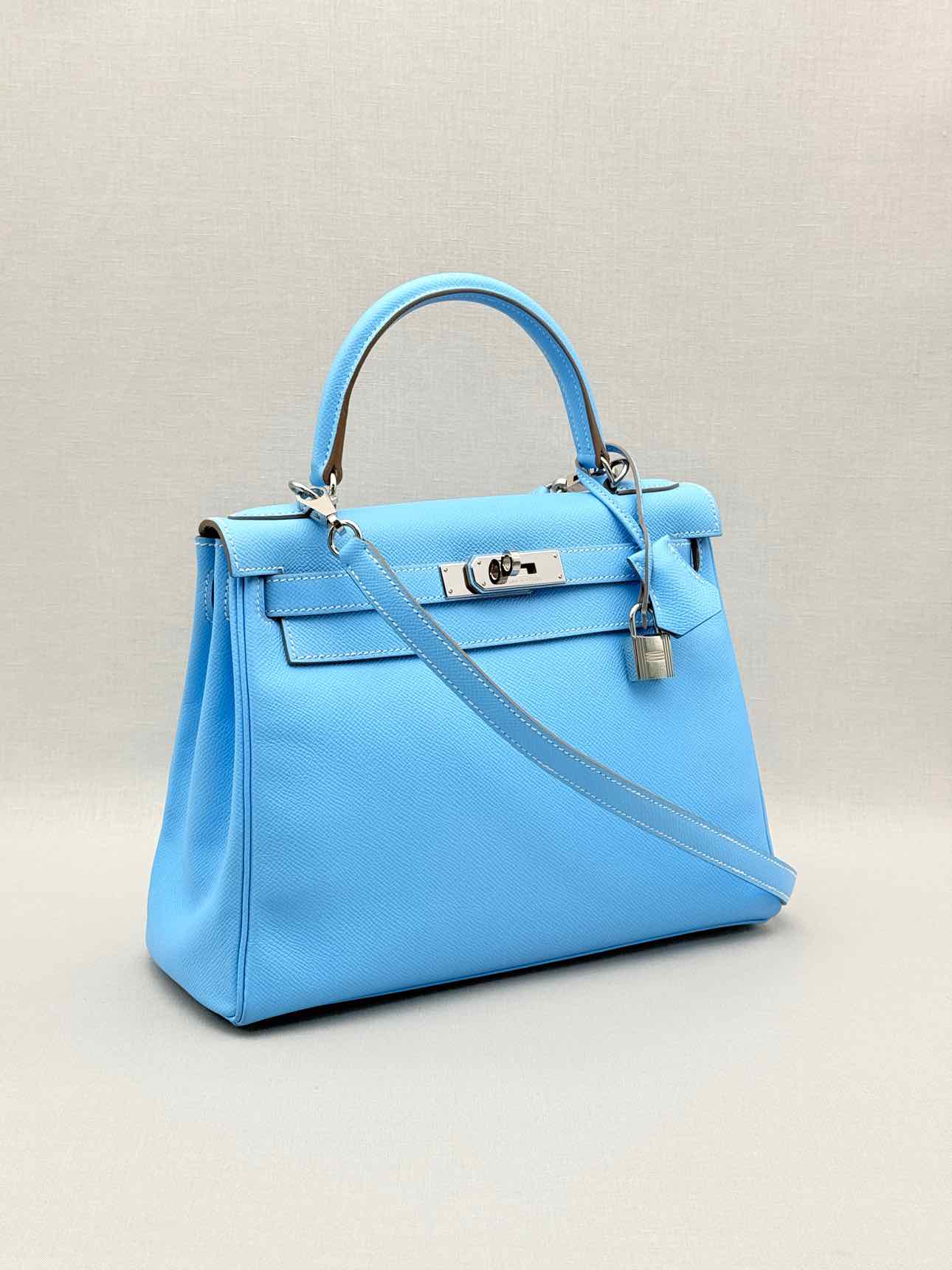 HERMES Kelly Sellier Bleu Du Nord Top Handle