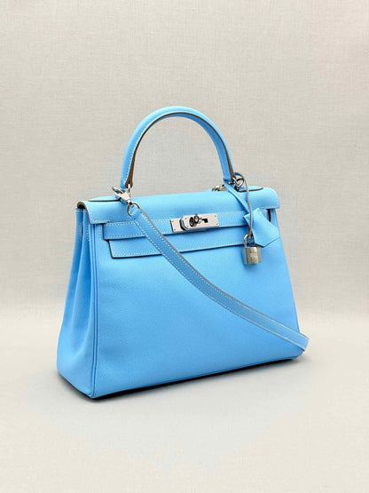 HERMES Kelly Sellier Bleu Du Nord Top Handle