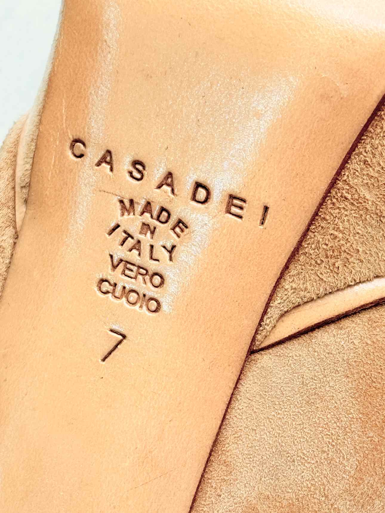 CASADEI Beige Butterfly Accent Size EU 37 Open toe