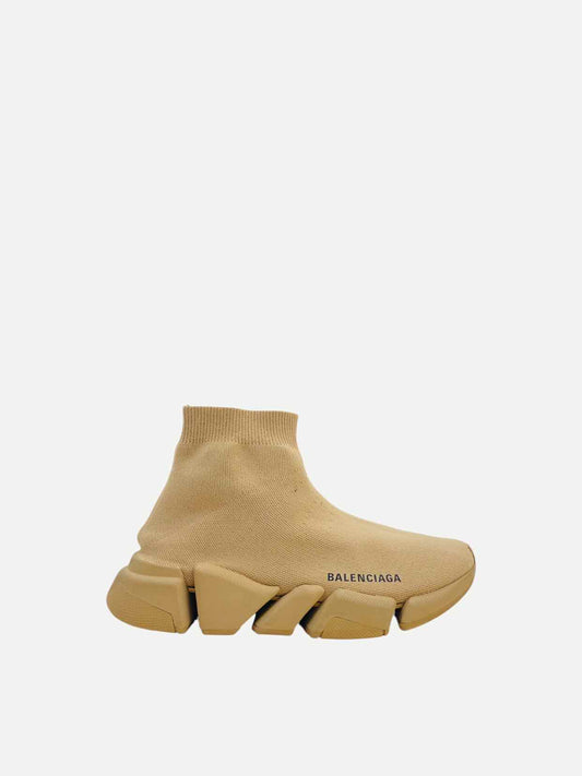 BALENCIAGA Speed 2.0 Beige Sneakers 38