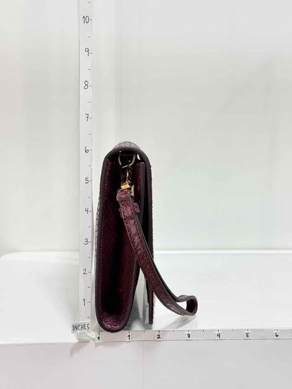 JIMMY CHOO Alara Burgundy Clutch