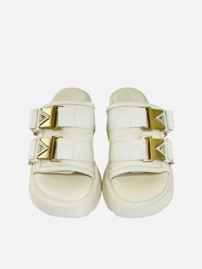 BOTTEGA VENETA Flash Buckle Off-white Size EU 39 Mules