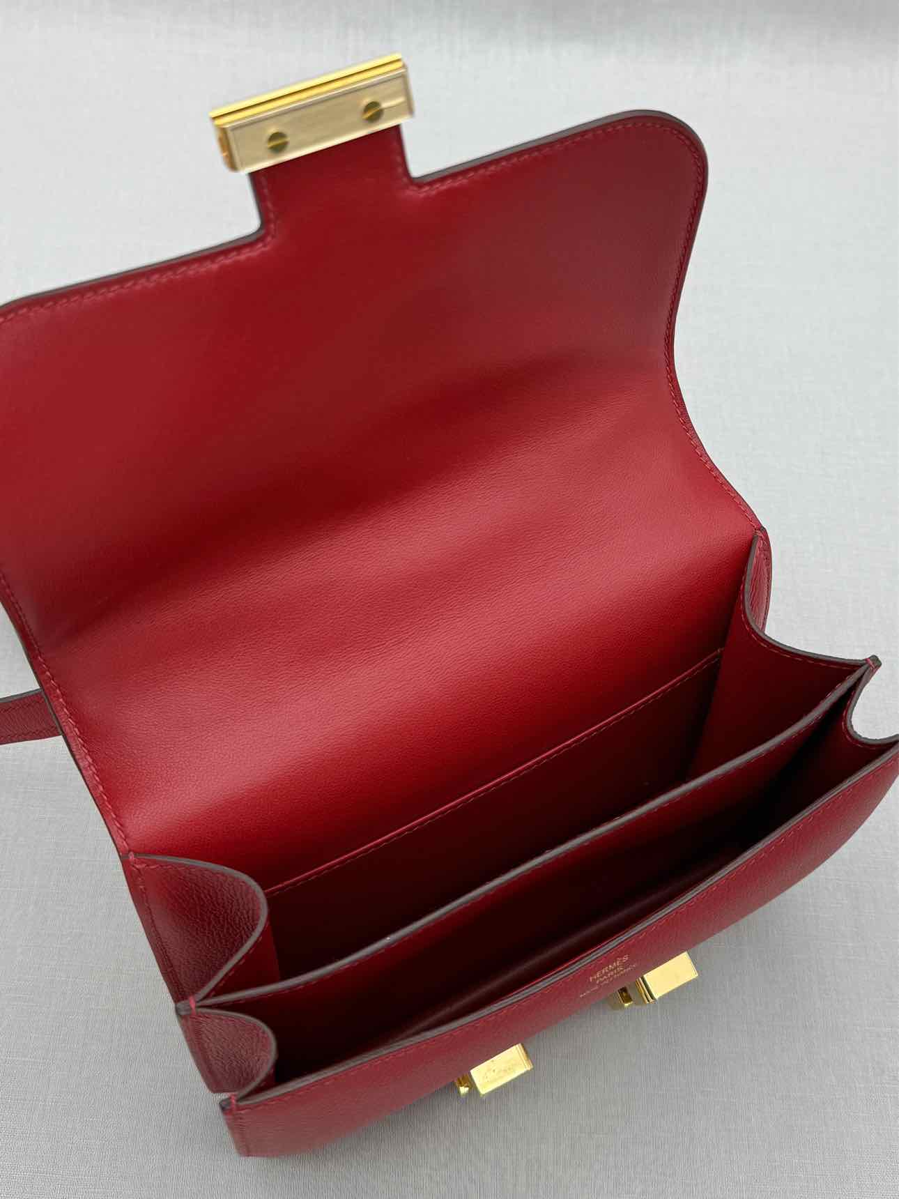 HERMES Constance Rouge Casaque Shoulder Bag