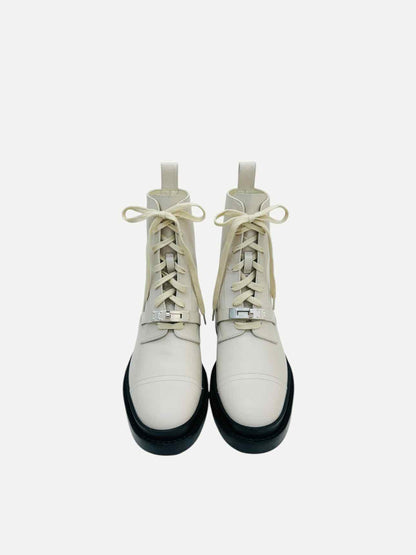 HERMES Funk Off-white Size EU 36.5 Ankle Boots