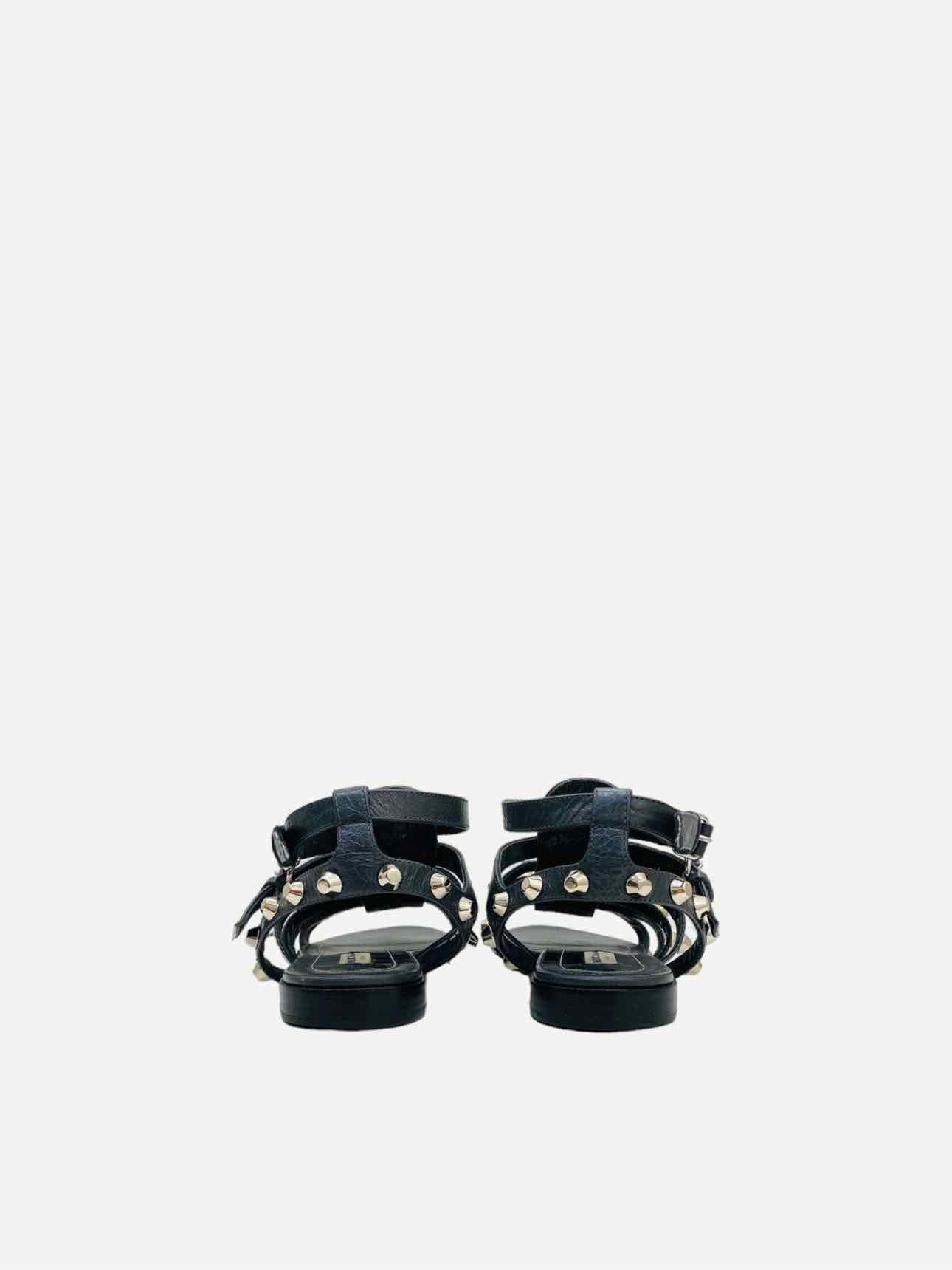 BALENCIAGA Gladiator Black Giant Studded Sandals 38