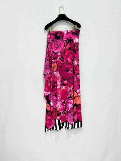 ROBERTO CAVALLI Pink & Black Size US 4 Long Skirt