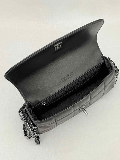 CHANEL Multi Chain Black Shoulder Bag