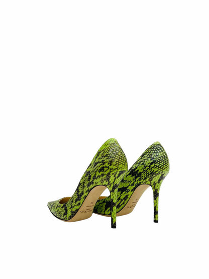 JIMMY CHOO Lime Green & Black Size EU 39 Pumps
