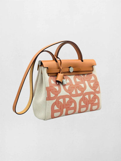 HERMES Herbag Zip 31 Ecru Fauve Top Handle