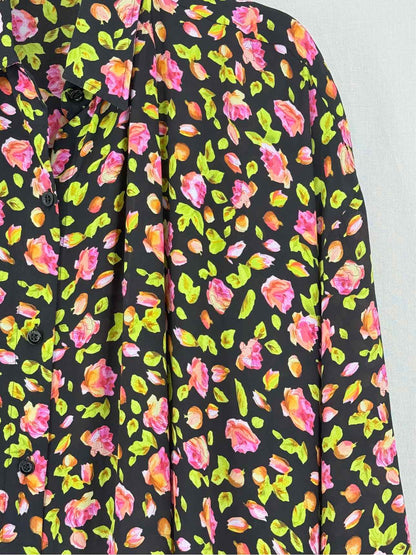 BALENCIAGA Black Multicolor Size US 0 Knee Length Dress