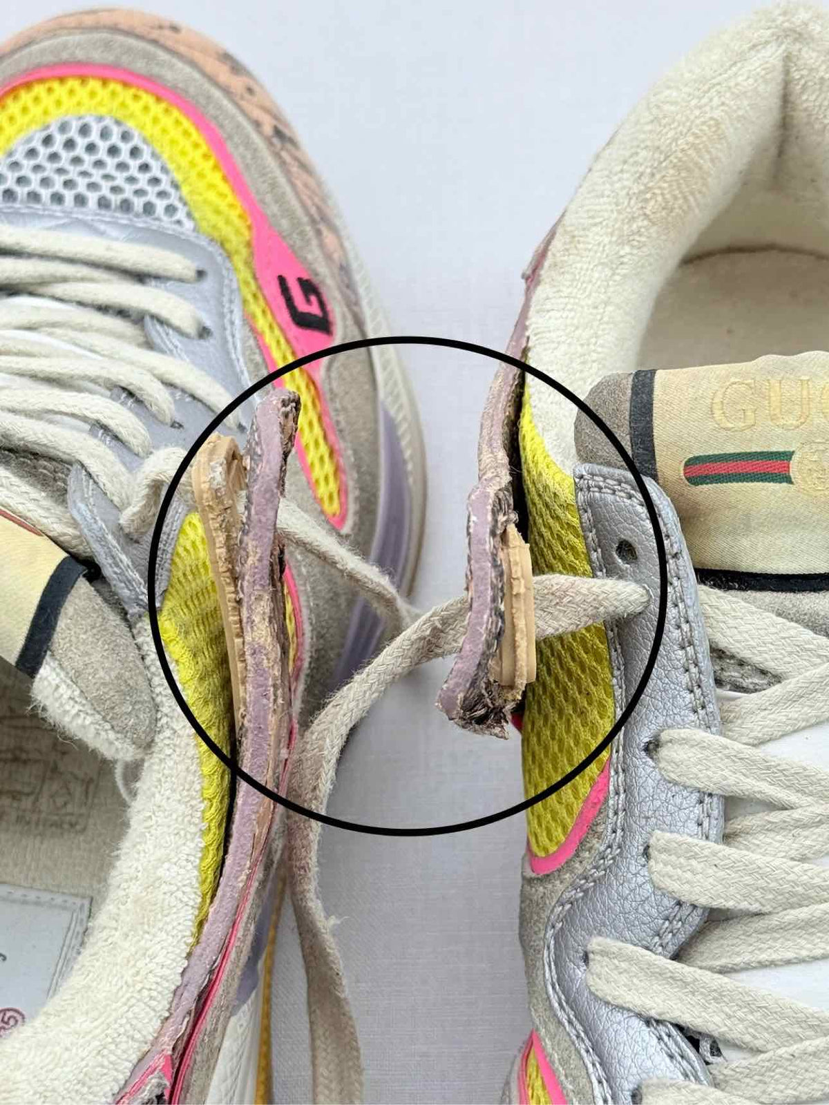 GUCCI Beige Multicolor Size EU 35 Sneakers
