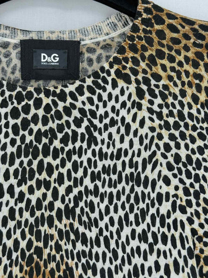 DOLCE & GABBANA Yellow Multicolor Size US 6 Short Dress