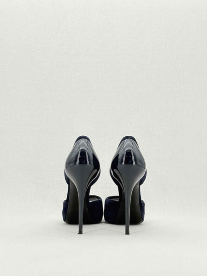 RALPH LAUREN COLLECTION D'Orsay Blue Size EU 40 Pumps