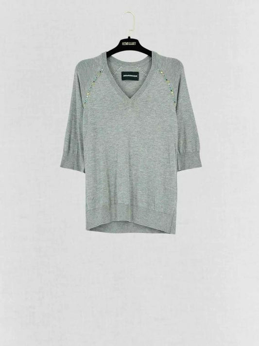 ZADIG & VOLTAIRE DELUXE Grey Size Small Sweater