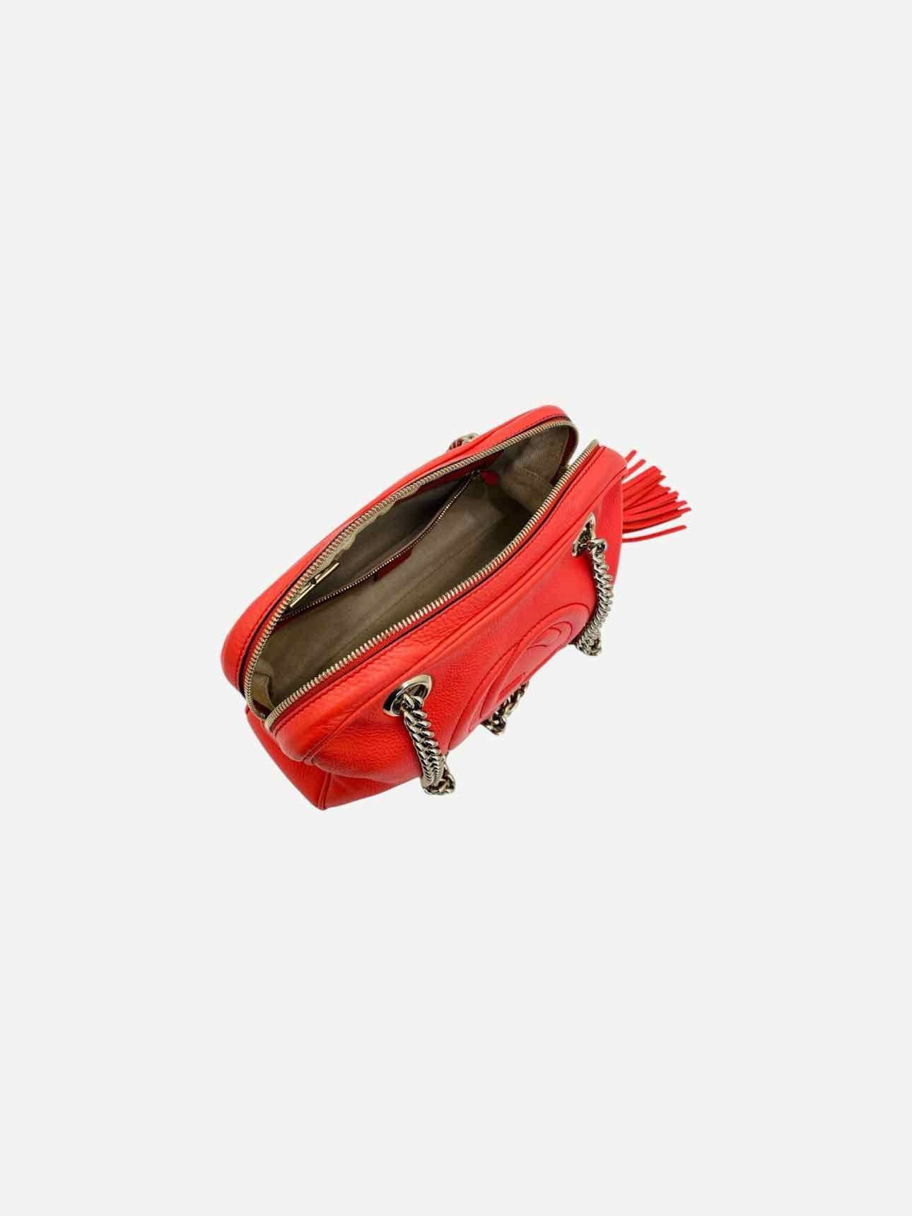 GUCCI Soho Chain Zip Red Shoulder Bag