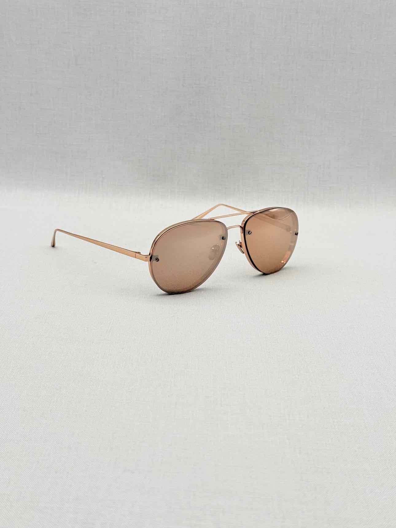 LINDA FARROW Rose Gold Sunglasses