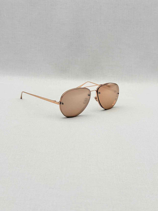 LINDA FARROW Rose Gold Sunglasses