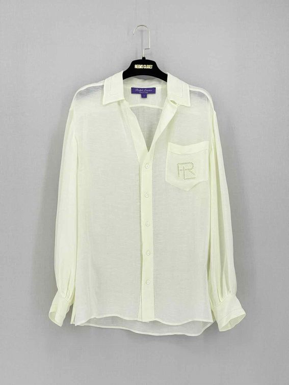 RALPH LAUREN Purple Label Off-white Size US 6 Shirt