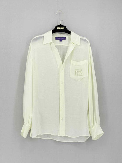 RALPH LAUREN Purple Label Off-white Size US 6 Shirt