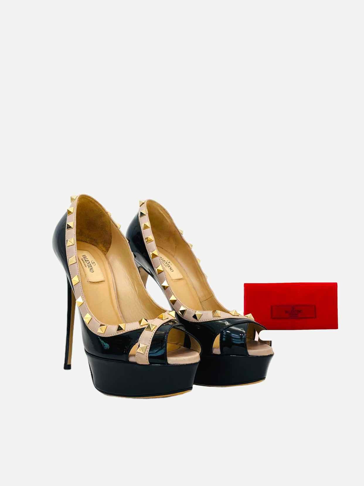 VALENTINO GARAVANI Black w/ Beige Size EU 37.5 Pumps