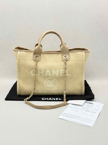 CHANEL Deauville Beige Tote Bag