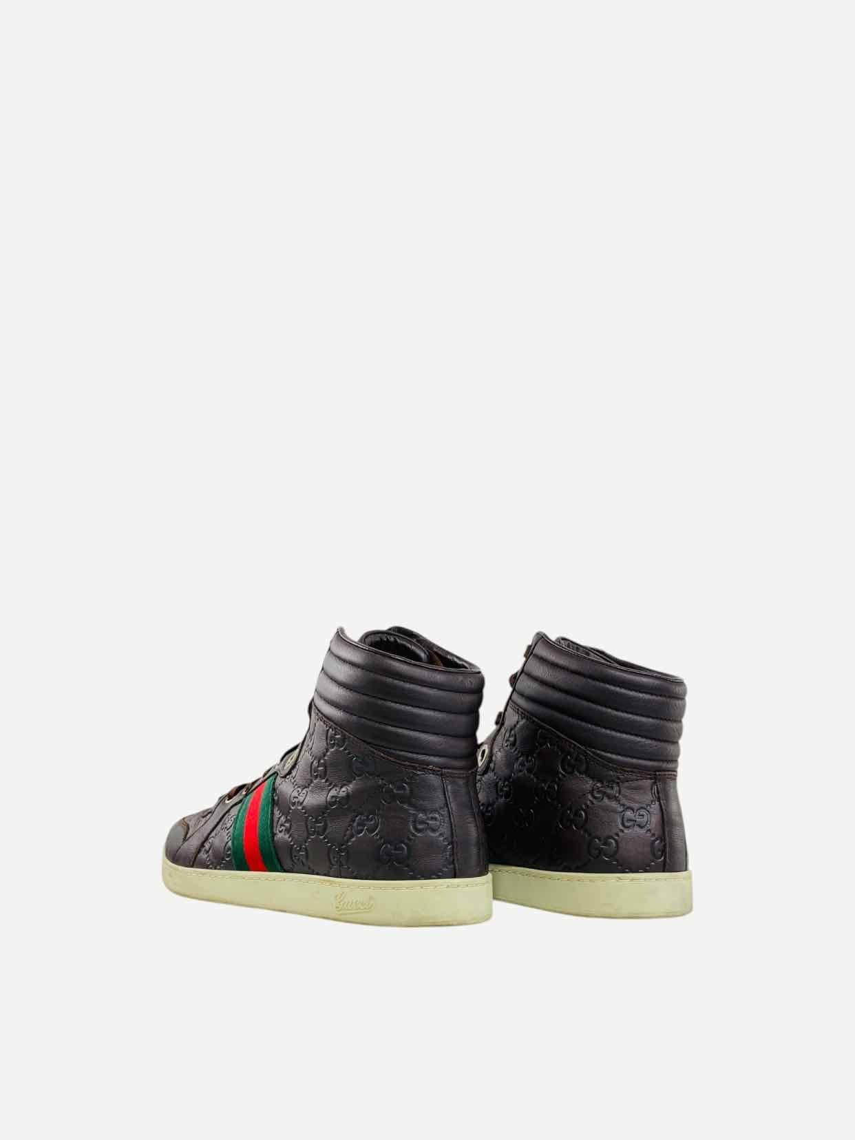 GUCCI Hi Top Brown Size EU 44.5 Sneakers