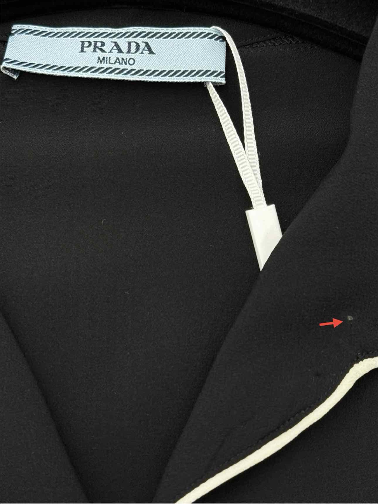 PRADA Black w/ White Trimmings Size US 8 Shirt