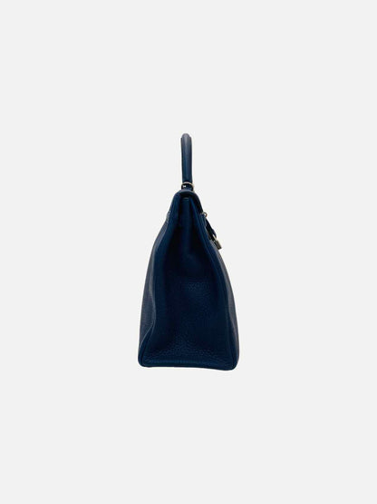 HERMES Kelly Midnight Blue Top Handle