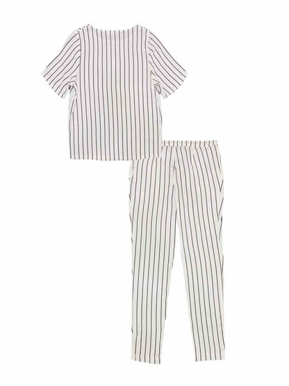 WON HUNDRED Black & White Size US 4 Top & Pants Outfit
