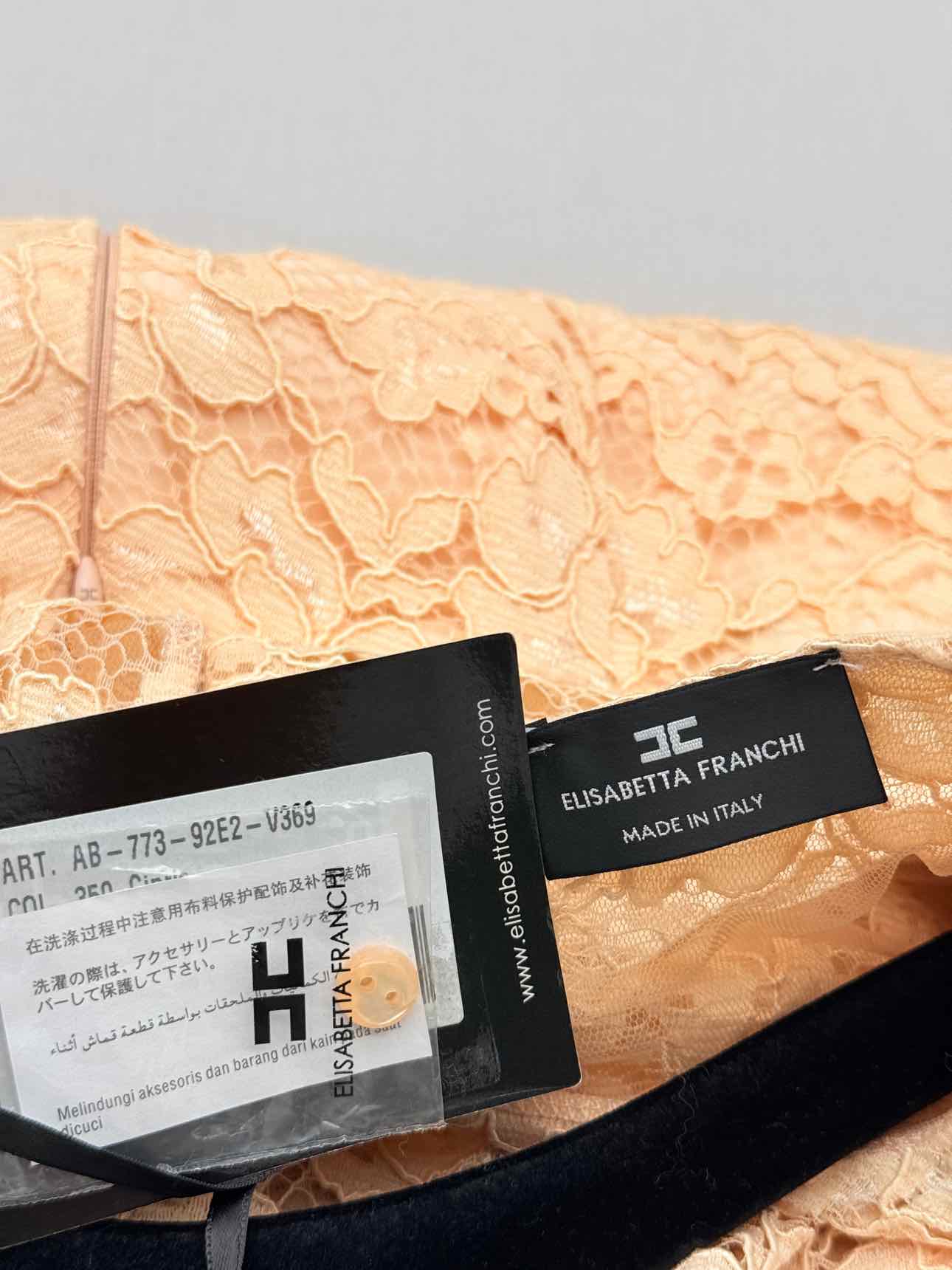 ELISABETTA FRANCHI Peach Size US 8 Knee Length Dress