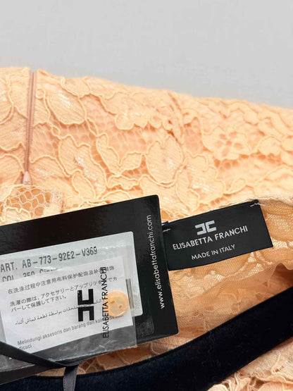 ELISABETTA FRANCHI Peach Size US 8 Knee Length Dress