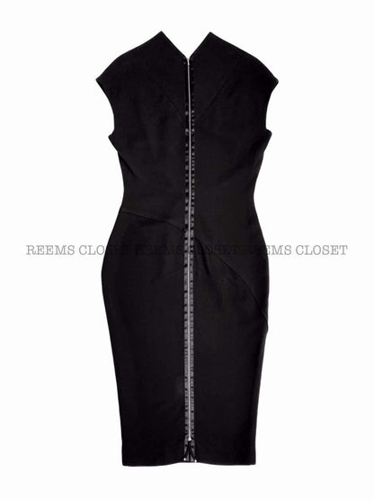 VICTORIA BECKHAM Black Size US 10 Midi Dress