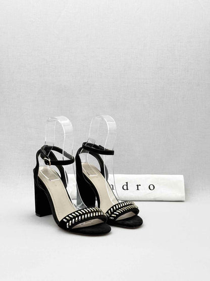 SANDRO Black Size EU 38 Heeled Sandals