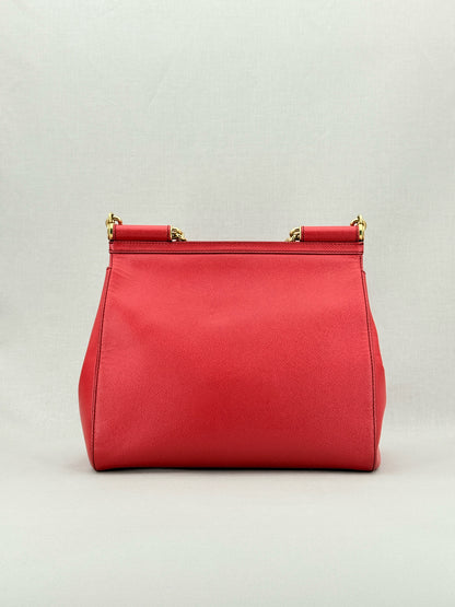 DOLCE & GABBANA Miss Sicily Red Top Handle