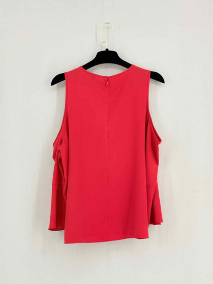 TIBI Cold Shoulder Red Size US 8 Top